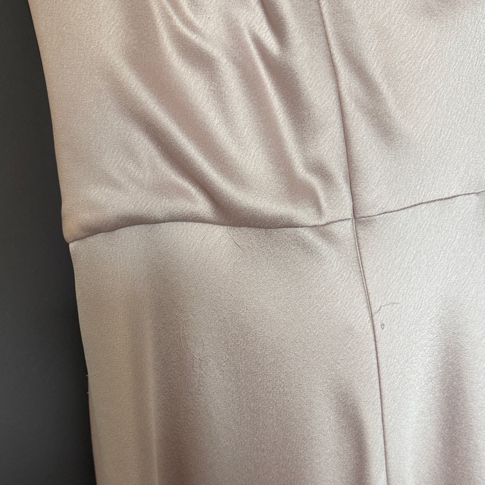 Jenny Yoo One-Shoulder Satin Gown in Blush - Picture 8 of 9